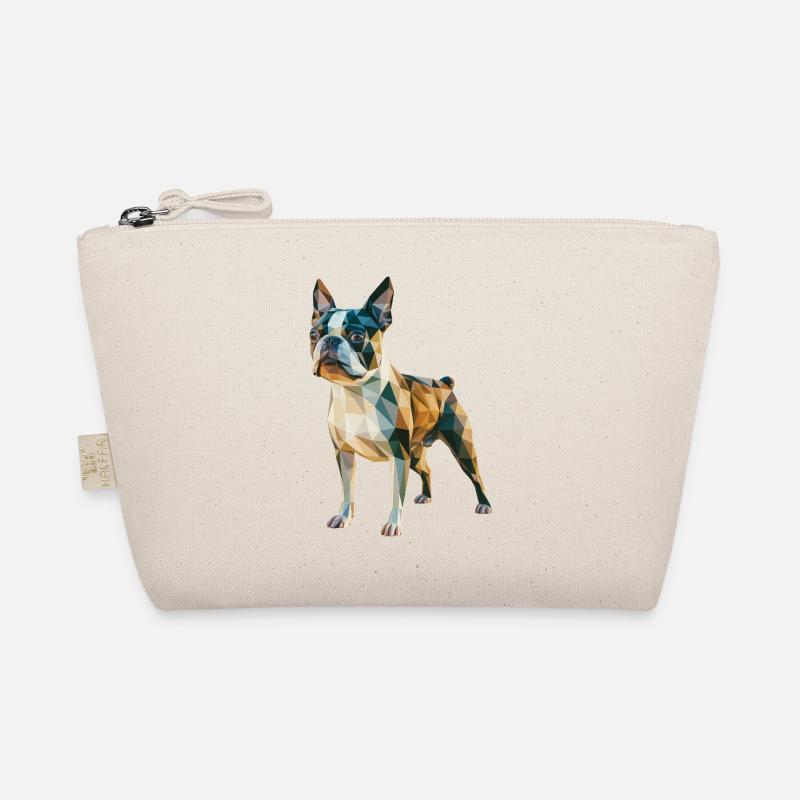 French Bulldog - Cool Low Poly Logo Organic Pouch