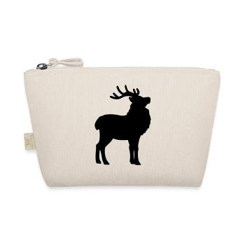 Deer Silhouette – Winter & Christmas Motif - Organic Pouch - nature - Front