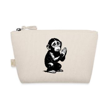 Singe Pèlerin Illustration Noir et Blanc - Trousse biologique - nature - Devant