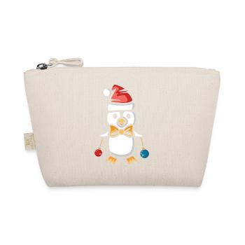 Pingouin de Noël avec chapeau et boules de Noël - Trousse biologique - nature - Devant