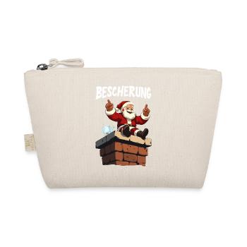 Presents on the chimney Santa Claus - Organic Pouch - nature - Front