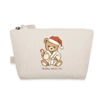 Vintage Teddy Holiday Mode On Weihnachten - Bio-Täschchen - Natur - Vorne