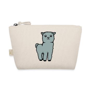 Cute Alpaca Llama Animal Soft Fluffy Comic - Organic Pouch - nature - Front