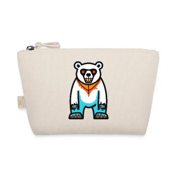Polar Bear Halloween Zombie - Organic Pouch - nature - Front