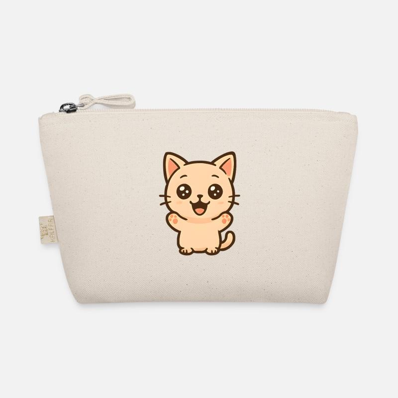 Kätzchen Kawaii Umarmung - Bio-Täschchen - Natur
