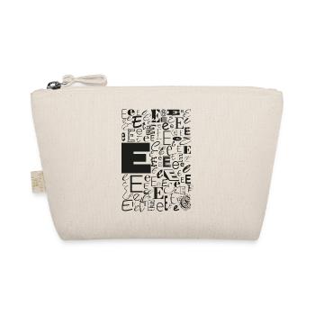 Typo E – Buchstaben Design für Schriftliebhaber - Bio-Täschchen - Natur - Vorne