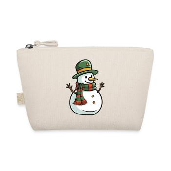 Snowman Winter Christmas - Organic Pouch - nature - Front
