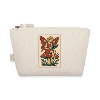 Fairy Reading on Red Mushroom - Organic Pouch - nature - Front
