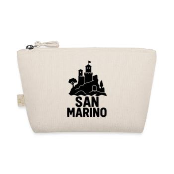 San Marino Italy Silhouette - Organic Pouch - nature - Front