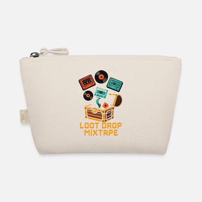 LOOT DROP MIXTAPE Retro Gaming K7 Vinyl Organic Pouch