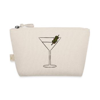 Olive Skewered Martini Silhouette - Organic Pouch - nature - Front