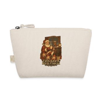 Santa Claus break by the fireplace - Organic Pouch - nature - Front