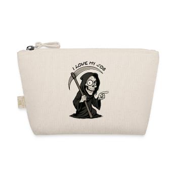 Grim Black Grim Reaper Smiling - Organic Pouch - nature - Front