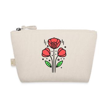 Poppy Poppies Minimalist Line Art 10 - Organic Pouch - nature - Front