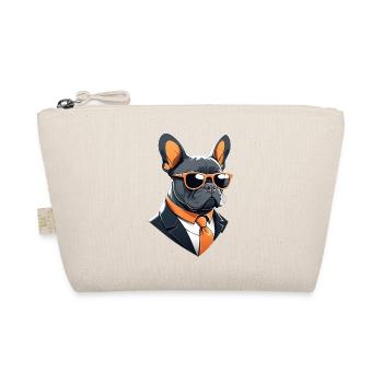 Sunglasses dog in a suit - Organic Pouch - nature - Front