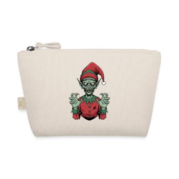 Creepy Skeleton Christmas Gnome Horror Gesche - Organic Pouch - nature - Front