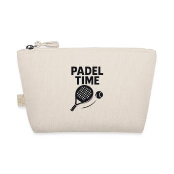 Padel Time – Paddle & Ball Graphics - Organic Pouch - nature - Front