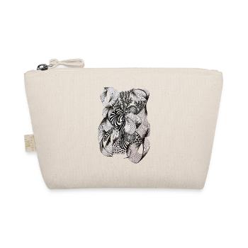 Tourbillons de fleurs noires et blanches - Trousse biologique - nature - Devant