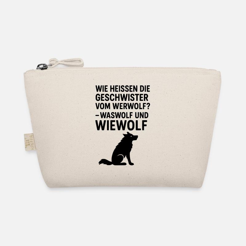 Werewolf Funny Saying Kids Elementary School - Organic Pouch - nature