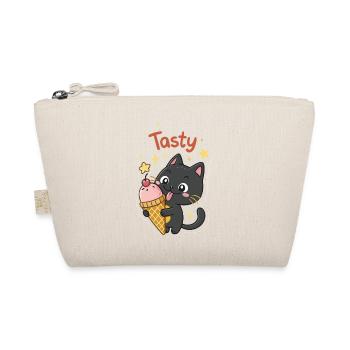 Chat gourmand et crème glacée - Organic Pouch - nature - Front