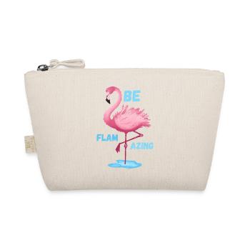 Pink Flamingo Be Flamazing  - Organic Pouch - nature - Front