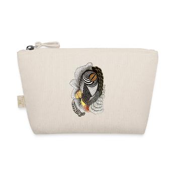 Geometric line drawing with scale pattern - Organic Pouch - nature - Front