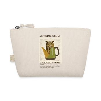 Morning Grump Vintage Owl - Organic Pouch - nature - Front