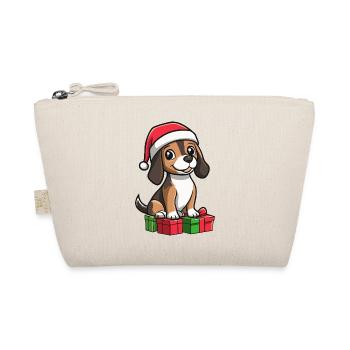 Beagle Hund Weihnachten Geschenke - Bio-Täschchen - Natur - Vorne