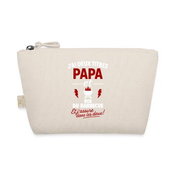Dad King Of The BBQ Zwei Titel Geschenk - Bio-Täschchen - Natur - Vorne