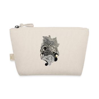 Black and White Decorative Waves Pattern - Organic Pouch - nature - Front