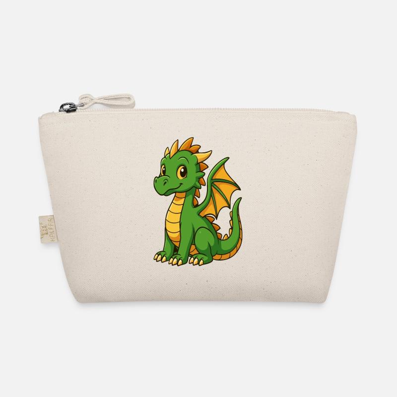 Petit Dragon Vert Cartoon Trousse biologique