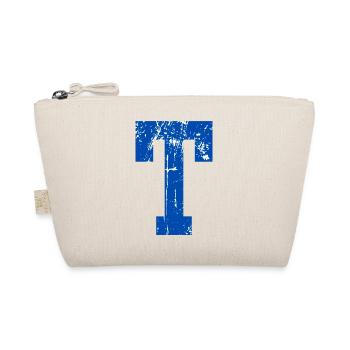 Buchstabe t Sport Retro - Bio-Täschchen - Natur - Vorne