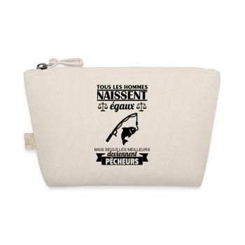 All men are born equal fisherman Fishing - Organic Pouch - nature - Front