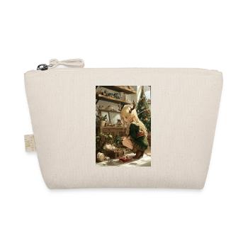 Elf Gardener in Cozy Workshop - Organic Pouch - nature - Front