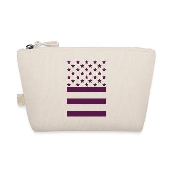 Dark Purple Flag – Stars & Stripes Design - Organic Pouch - nature - Front