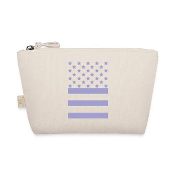 Purple Flag – Stars & Stripes Design - Organic Pouch - nature - Front