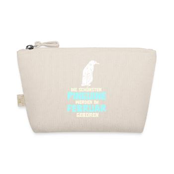 February Birthday Penguin Saying Funny - Organic Pouch - nature - Front