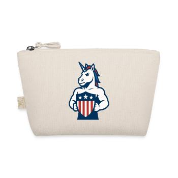 Patriotic Unicorn Guardian Maskottchen-Design - Bio-Täschchen - Natur - Vorne