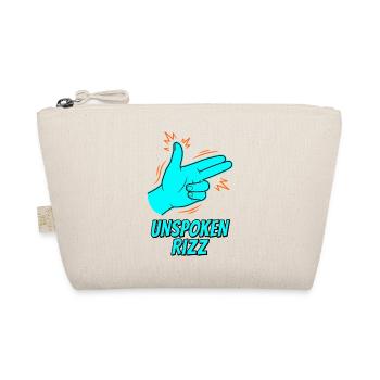 Unspoken Rizz Hand Sign - Organic Pouch - nature - Front