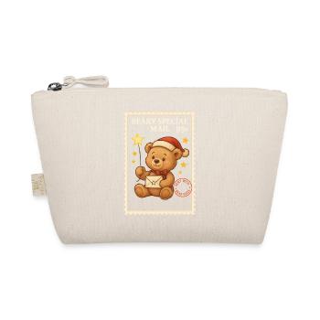 Courrier à baguette en forme de timbre postal de Noël en forme d’ours en peluche - Trousse biologique - nature - Devant