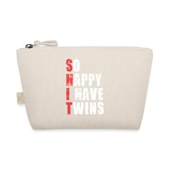 Twins Cheers Shirt Saying - Organic Pouch - nature - Front