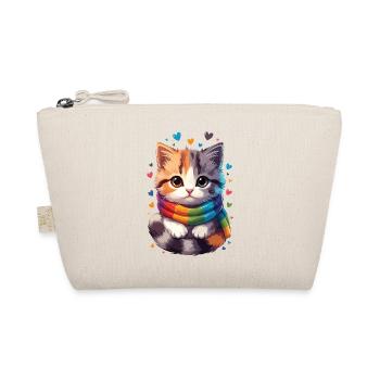 Chaton arc-en-ciel écharpe - Trousse biologique - nature - Devant