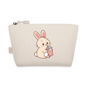 Pastel Bubble Tea Bunny - Organic Pouch - nature - Front