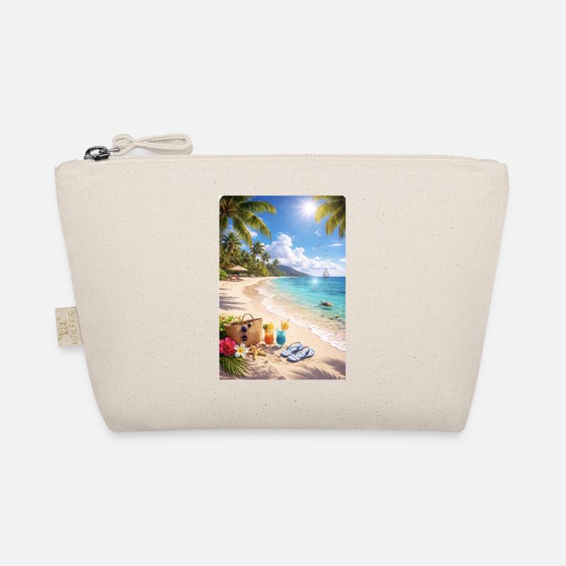 Tropical Beach Dream Palm Tree Paradise Organic Pouch