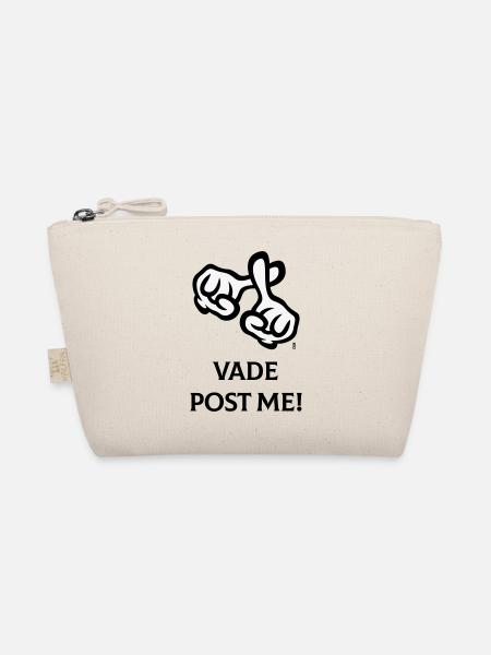 Vade Post Me! (Kreuz / Bibel / Religion / 2C) - Bio-Täschchen - Natur - Vorne