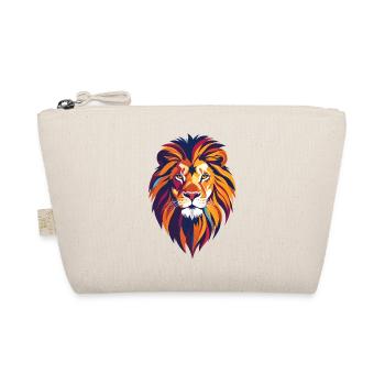 Colorful lion head abstract colorful lion art - Organic Pouch - nature - Front