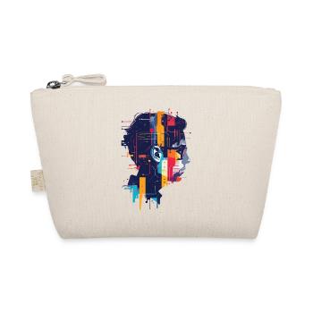 Digital AI Motif PCB Hacker Circuit Art - Organic Pouch - nature - Front