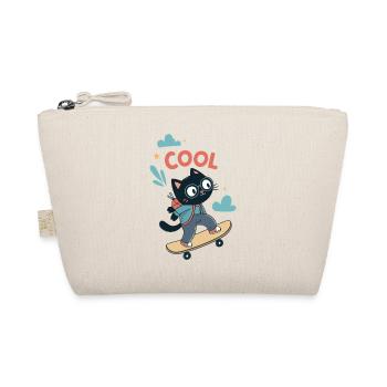 Skater Cat - Organic Pouch - nature - Front