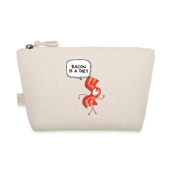 Bacon Diet Cartoon - Organic Pouch - nature - Front