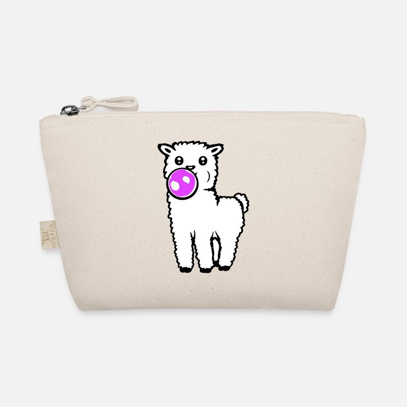 Lama Chewing-gum Debout Corps entier Devant mignon Cool Trousse biologique